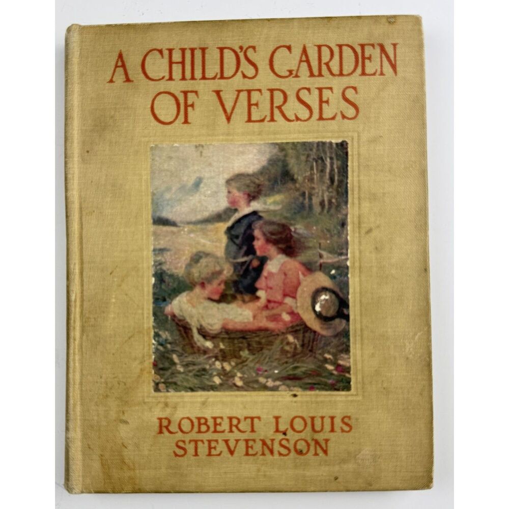 A Child's Garden of Verses Stevenson Florence Storer 1919 Scribner Antique